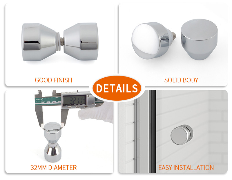 Home Shower Door Hardware Chrome Brass Knob Buy brass shower door